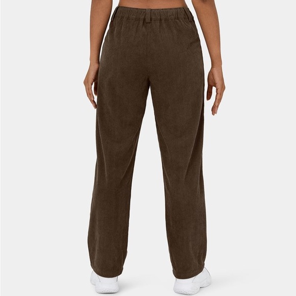 Mid Rise Button Zipper Side Pocket Corduroy Casual Pants - Picture 2 of 9